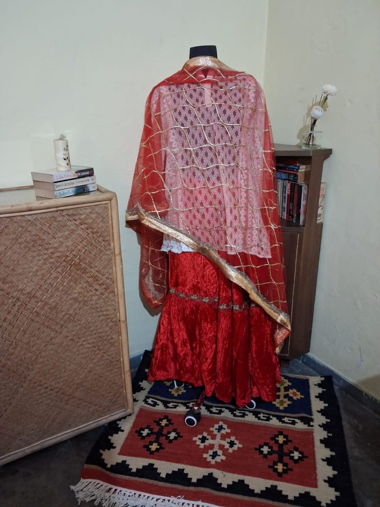 Velvet Gharara with Dhaka Work